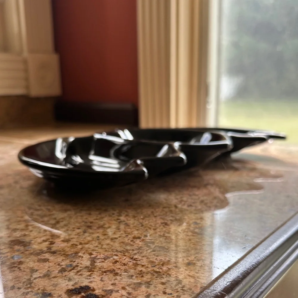 Williams Sonoma Midnight Black Bat Dish